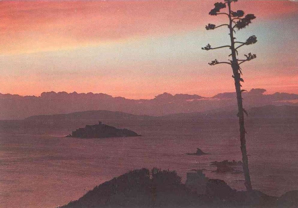 Sunset over Elba from Punta Ala